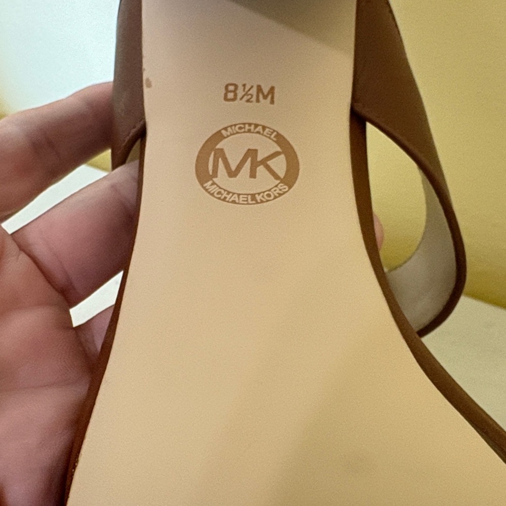 Michael Kors Tan Leather Sandals - Picture 4 of 4